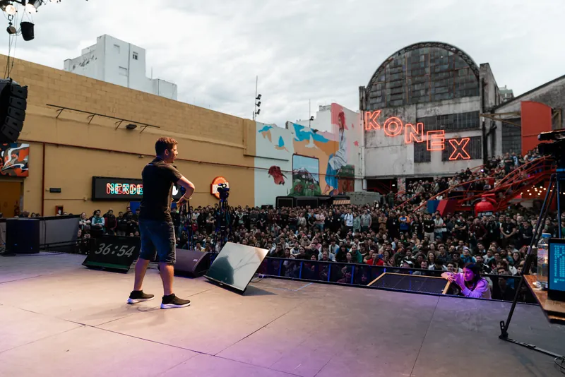 Outdoor stage at the Konex, Nerdearla 2025