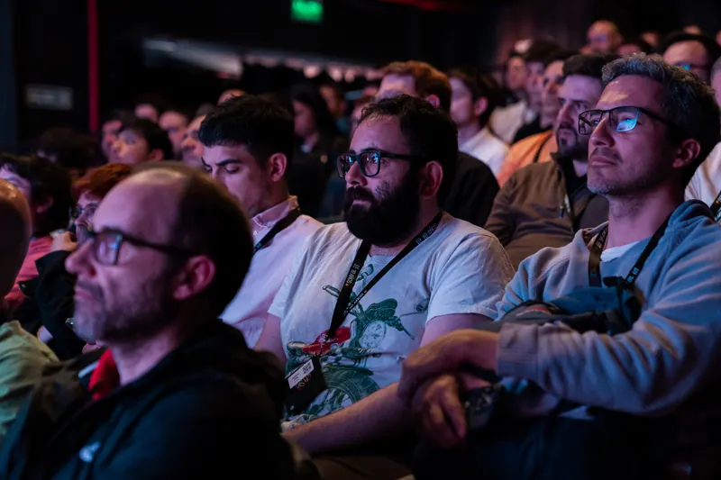 Audience at a talk, Nerdearla 2025