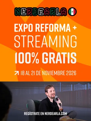 Placa de Nerdearla México 2026, formato Feed